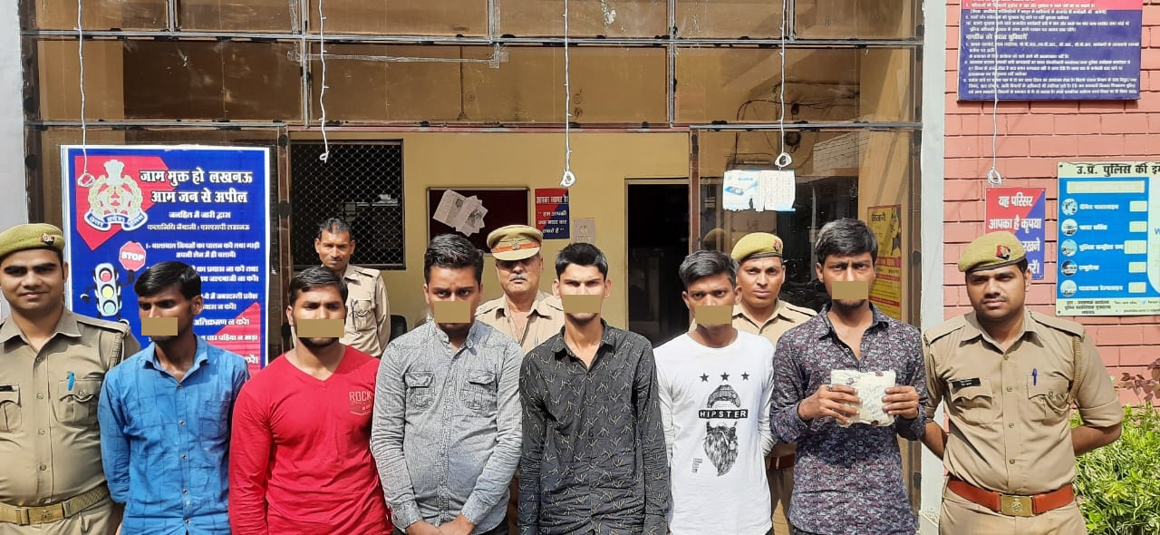 गाज़ीपुर मे 6 जुआंरी गिरफ्तार अलीगंज मे शोहदा और पारा मे चोर पकड़ा गया